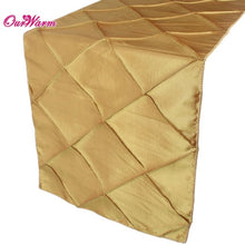 Elegant Stain Table Runners for Wedding Decoration 30*275cm Wedding Table Runner Pintuck Square Table Cloth Party Decorations