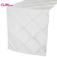 Elegant Stain Table Runners for Wedding Decoration 30*275cm Wedding Table Runner Pintuck Square Table Cloth Party Decorations