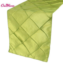 Elegant Stain Table Runners for Wedding Decoration 30*275cm Wedding Table Runner Pintuck Square Table Cloth Party Decorations