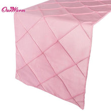 Elegant Stain Table Runners for Wedding Decoration 30*275cm Wedding Table Runner Pintuck Square Table Cloth Party Decorations