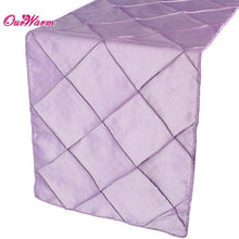 Elegant Stain Table Runners for Wedding Decoration 30*275cm Wedding Table Runner Pintuck Square Table Cloth Party Decorations