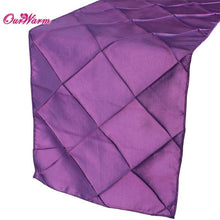 Elegant Stain Table Runners for Wedding Decoration 30*275cm Wedding Table Runner Pintuck Square Table Cloth Party Decorations