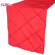 Elegant Stain Table Runners for Wedding Decoration 30*275cm Wedding Table Runner Pintuck Square Table Cloth Party Decorations