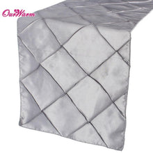 Elegant Stain Table Runners for Wedding Decoration 30*275cm Wedding Table Runner Pintuck Square Table Cloth Party Decorations