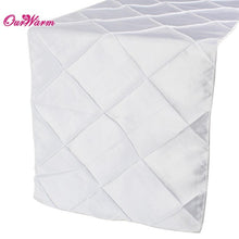 Elegant Stain Table Runners for Wedding Decoration 30*275cm Wedding Table Runner Pintuck Square Table Cloth Party Decorations