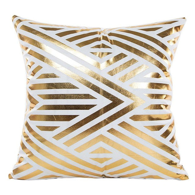 Gold Foil Printing Pillow Case home decorative throw pillow pillowcase