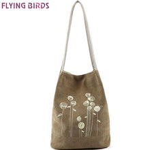 FLYING BIRDS printing canvas bag women handbag women's bags girls shoulder bag high quality fashion pouch bucket bags  A351fb