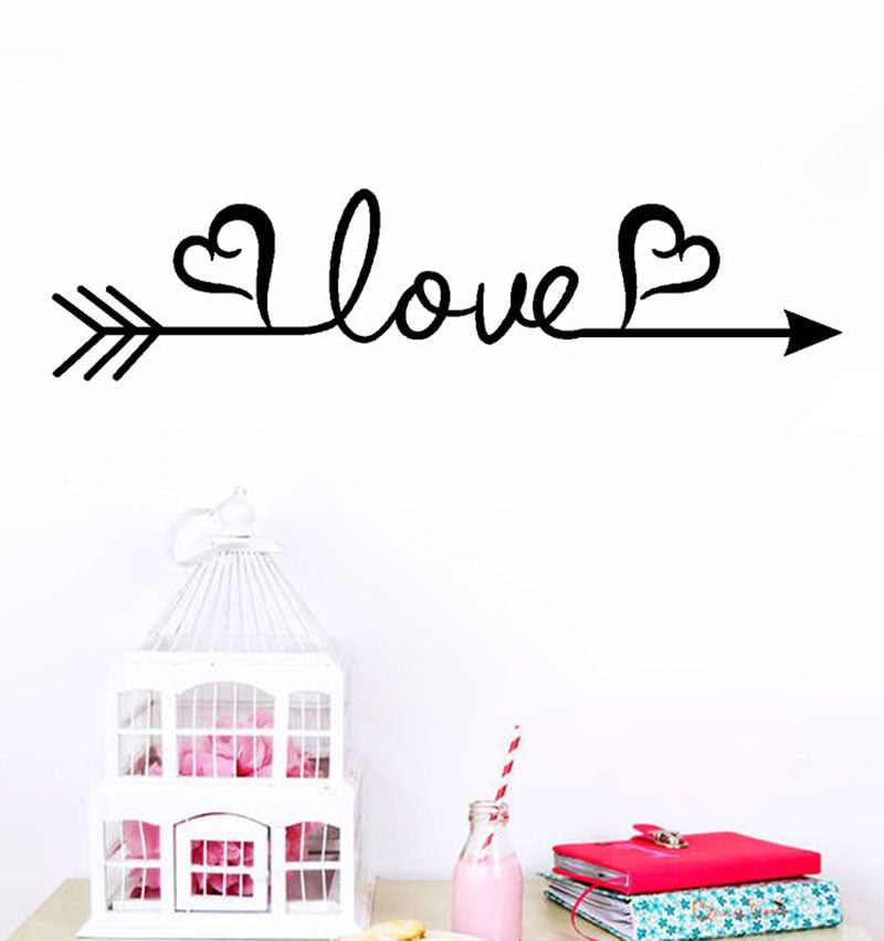 Love Arrow Decal Living Room Bedroom Vinyl Carving Wall Decal Sticker wall stickers home decor adesivo de parede