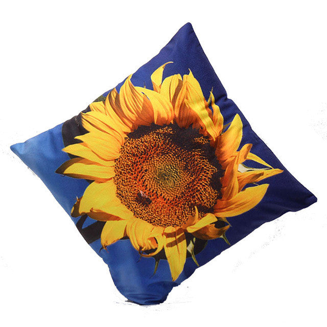 Super Deal 45cm*45cm/17.7*17.7 Square3D Flower Print Sofa Bed Home Decoration Festival  Cushion