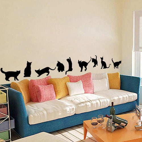 Super Deal Hot Sale Wall Stickers Living Home Decor Cats Wall Sticker Art Decals Mural  Decor Home DIY Decoration XT