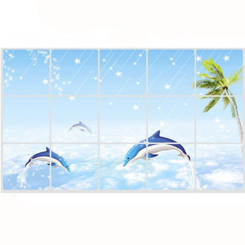 Removable DIY Kitchen Decor House Decals Aluminum Foil Wall Sticker