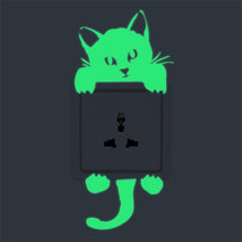 Cute Creative Cat Luminous Noctilucent Glow in the dark Switch Wall Sticker Home decoration