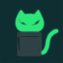 Cute Creative Cat Luminous Noctilucent Glow in the dark Switch Wall Sticker Home decoration
