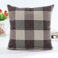 Super Deal  Plaid euro pillow cover