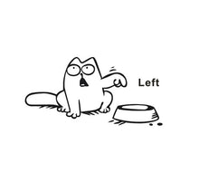 Left Right Newest DIY Funny Cat Need Food Home Decoration Wall Sticker Lovely Kitchen Pet Store Car Stickers For Kids Bedroom