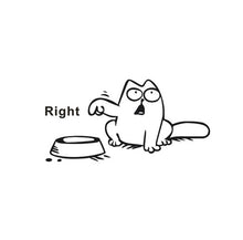Left Right Newest DIY Funny Cat Need Food Home Decoration Wall Sticker Lovely Kitchen Pet Store Car Stickers For Kids Bedroom