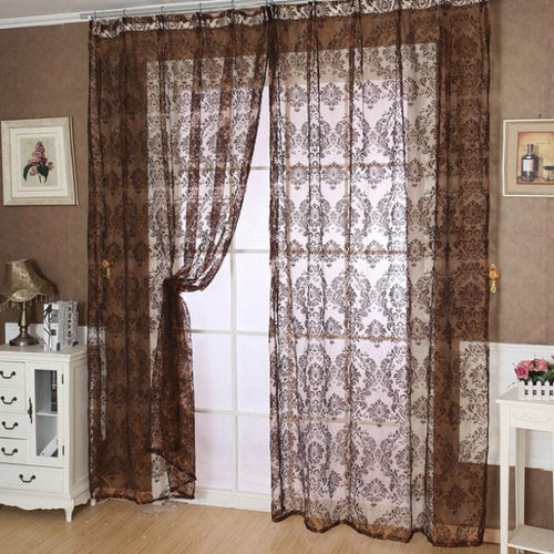 Super Deal New 2x1 m cortinas European Classical Style Tulle Window Screens Balcony Curtain Panel cortina XT