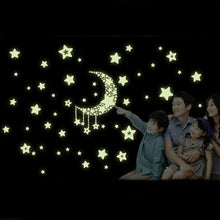 Moon Stars Removable Night Glow  in the Dark home decor XT