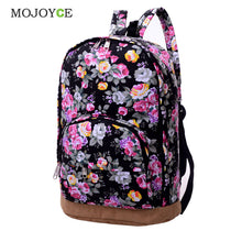 Chinese Style Flower Printed Backpack Women Canvas Large Capacity Colorful Street Travel Back Pack Bag Schoolbags