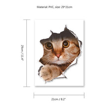 LemonBest 3D Cats Wall Toilet Stickers Hole View Vivid Dogs Bathroom Room Decoration Animal Vinyl Decals Art Sticker Wall Poster