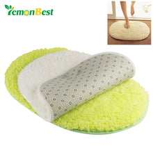 LemonBest Bathroom Carpets Absorbent Soft Memory Foam Doormat Floor Rugs Oval Non-slip Bath Mats 40 x 60cm