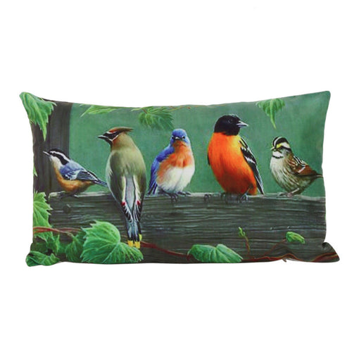 Rectangle 30*50 Soft Birds print pillow cover cases Fashion color cushion case home ornament pillowslips drop shipping