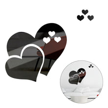 Removable 3D Love Heart Shaped Mirror Wall Stickers Mirror Style Modern Acrylic Stickers DIY Mural Home Decor