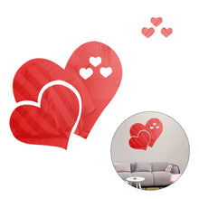 Removable 3D Love Heart Shaped Mirror Wall Stickers Mirror Style Modern Acrylic Stickers DIY Mural Home Decor