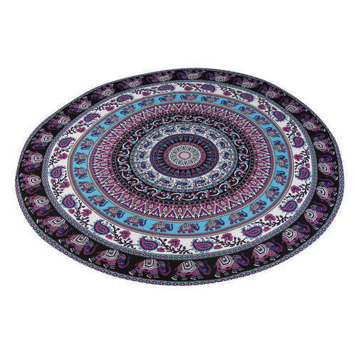 Round Beach Pool Home Shower Towel Blanket Table Cloth Yoga Mat