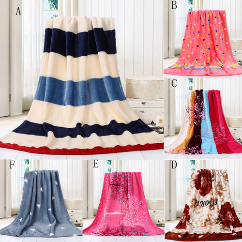 Super Soft Warm Solid Warm Micro Plush Fleece Blanket Throw Rug Sofa Bedding