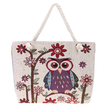 New Women Canvas Bag Braided Strap Cartoon Animal Printed Shoulder Bag Cartoon Printing Large Capacity Canvas Handbag Tote