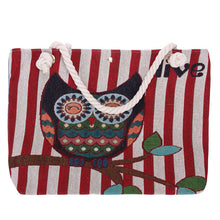 New Women Canvas Bag Braided Strap Cartoon Animal Printed Shoulder Bag Cartoon Printing Large Capacity Canvas Handbag Tote