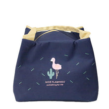 Girl Portable Insulated Lunch Bag Cartoon Flamingo Cooler Bags Thermal Food Picnic Lunch Bags Women Kids Lunch Box Tote