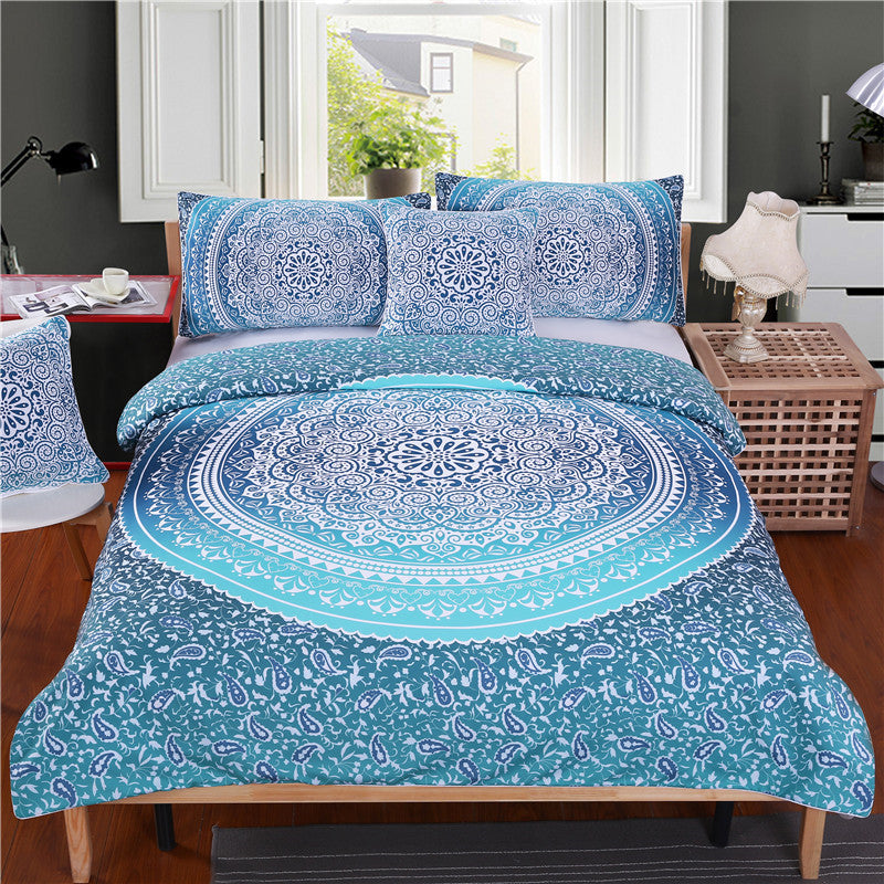 BeddingOutlet Luxury Boho Bedding Set Queen Crystal Arrays Duvet Quilt