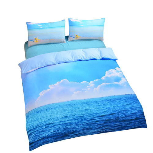 BeddingOutlet Starfish And Ocean Bedding Set Duvet Cover Set 3pcs Twin Queen King Size Bed Cover