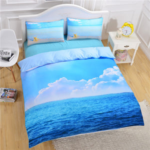 BeddingOutlet Starfish And Ocean Bedding Set Duvet Cover Set 3pcs Twin Queen King Size Bed Cover