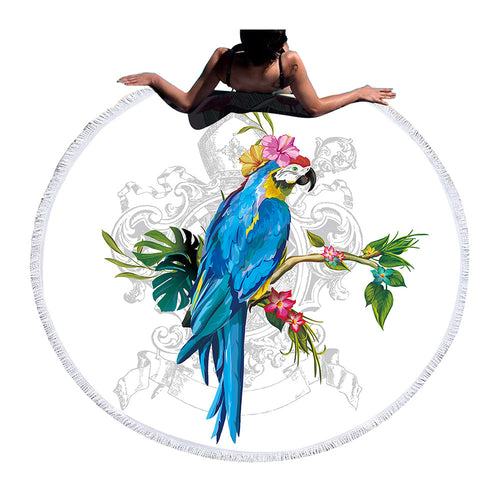 BeddingOutlet Round Beach Towel Parrot