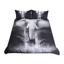 BeddingOutlet Elephant Bedding Set 3D Printed Duvet Cover Black and White Bed Cover Photography Bedclothes 3pcs