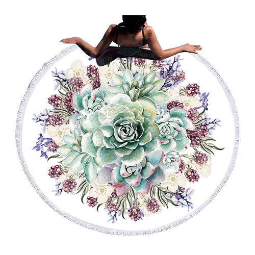 Large Round Beach Towel