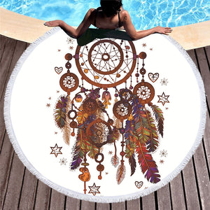 BeddingOutlet  Watercolor Tassel Mandala  Round Beach Towel