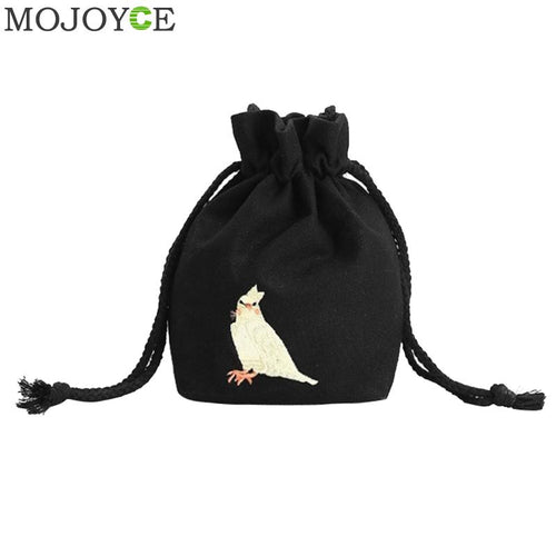Women Mini Canvas Handbag Fashion Bucket Messenger Bag for Girls Drawstring Shoulder Bags Famous Designer Female Crossbody Bags